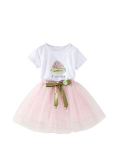 Conjunto Infantil Femenino - Saia & Blusa