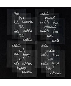 Etiquetas de Identificação Transparente  - The_Home_Edit - Guarda Roupa/Closet