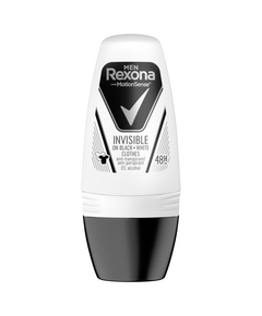 Desodorizante Rexona Men Roll-On Invisible On Black White 50 Ml
