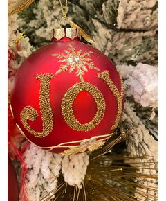 Bola de Natal Joy (vermelha)