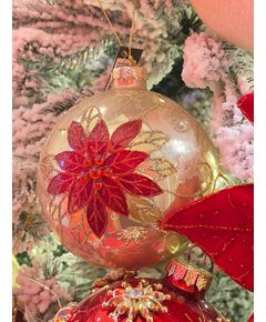 Bola de Natal com Flores