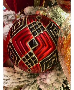 Bola de Natal - Diamantes ( Vermelho e Preto)