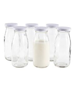 Embalagem de garrafas de leite de vidro 8 oz.