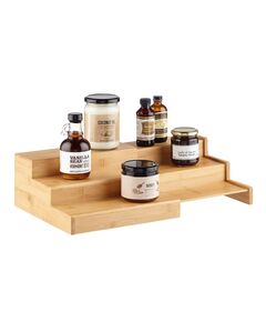 Prateleira expansível de bambu de 3 prateleiras