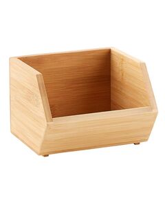 ​​Caixa de armazenamento empilhável ​​de bambu (Pequena)