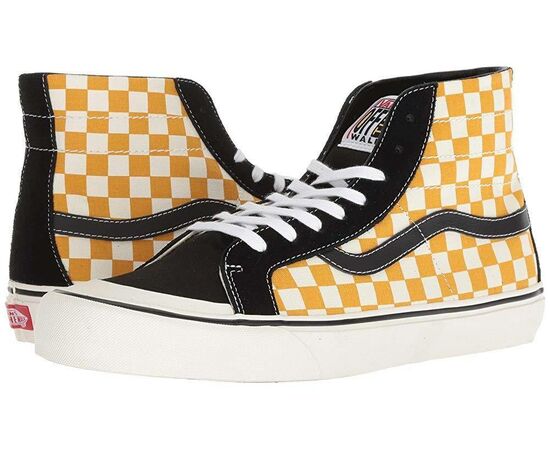 VANS SK8-HI 138 DECON (SF CHECK) BLACK/SUNFLOWER