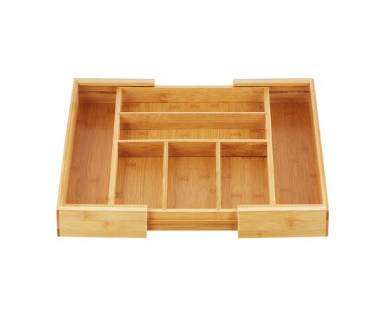 Organizador expansível para gaveta, de bambu