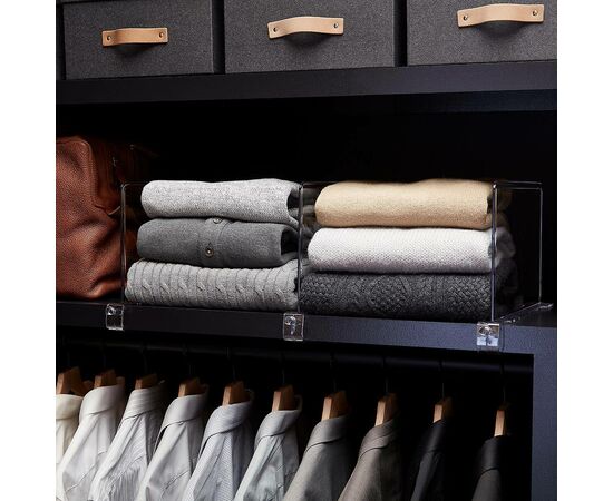 Divisor de prateleira transparente multiusos