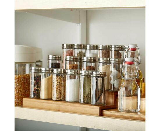 Prateleira expansível de bambu de 3 prateleiras