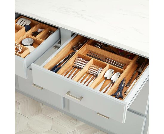 Organizador expansível para gaveta, de bambu