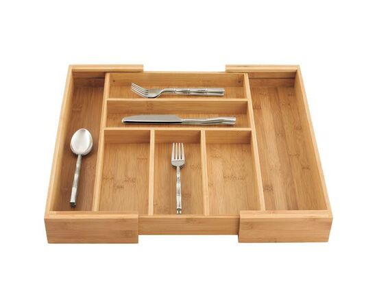Organizador expansível para gaveta, de bambu