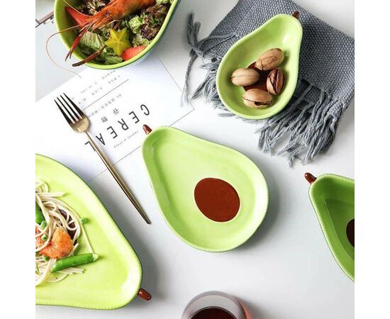 Prato de Cerâmica de Abacate