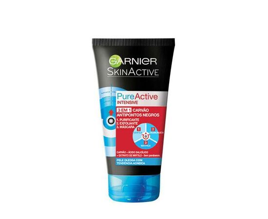 Máscara de carvão 3-em-1 - Garnier Pure Active