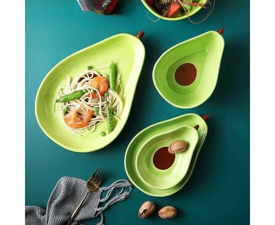 Prato de Cerâmica de Abacate