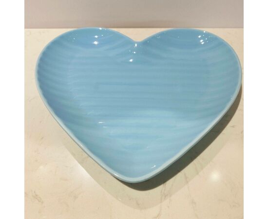 Prato coração Grande Azul