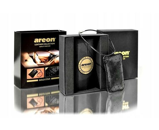 Perfume Seco p/ Carro Areon Colecção de Luxo em couro