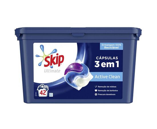 Skip Capsulas Ultimate Active Clean 3em1 42 D
