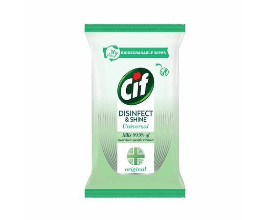 Toalhitas Cozinha Cif Disinfect E Shine Original 36 Un