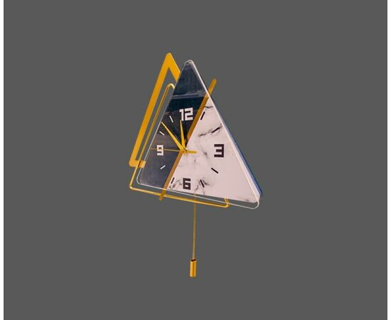 Relógio de parede triangular decorativo