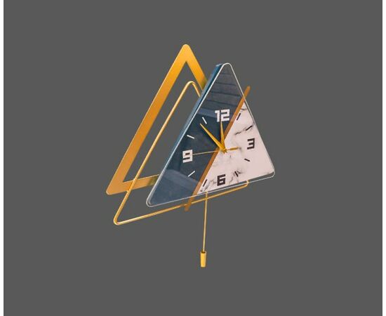Relógio de parede triangular decorativo