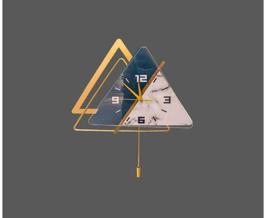 Relógio de parede triangular decorativo