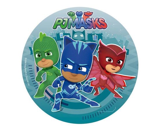 Folha de hóstia comestível para decoração de bolo,de PJ Masks - 20 cm