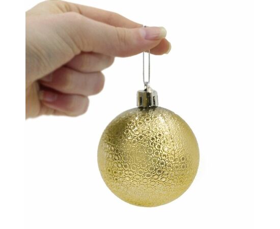 Kit 6 Bolas De Natal Mista - Dourado Natal