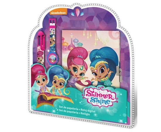 Conjunto Relógio Digital + Diário + Caneta Shimmer