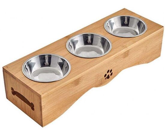 TIGELA PARA ANIMAL EM AÇO INOX COM 3-DIV. HCT-BZ42S