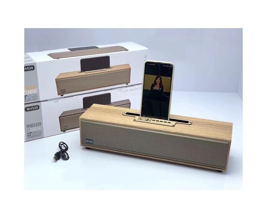 Coluna Bluetooth de madeira XM520