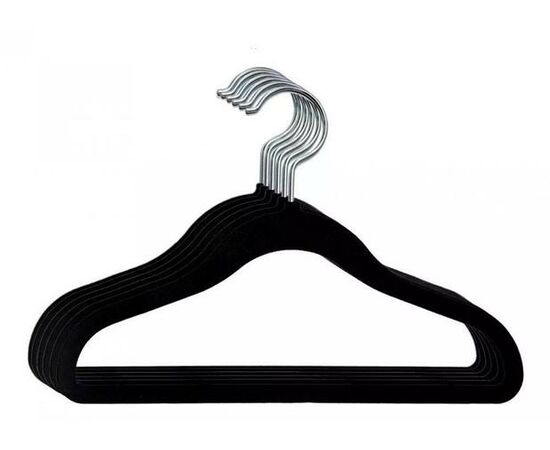 Cabide de Veludo - 10 unid. (Preto)