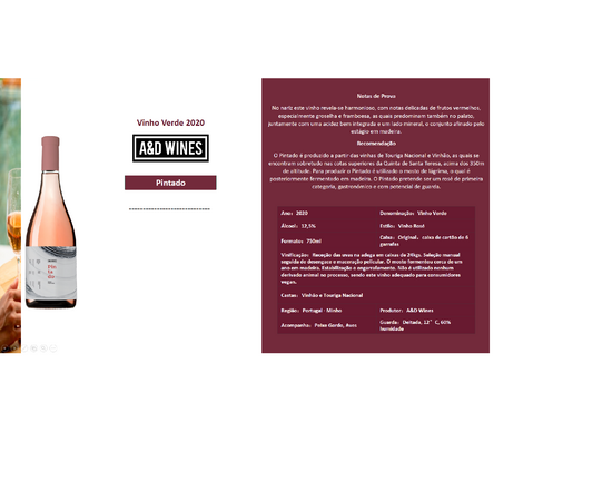 A&D Wines - Vinho Rosé, Pintado (750ml)