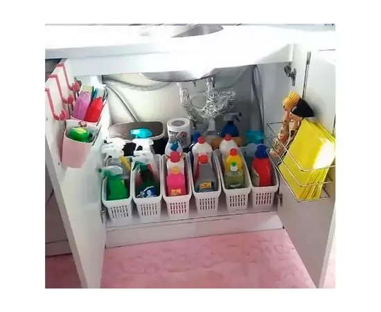 CONJUNTO DE 5 CESTO ORGANIZADOR DE GELADEIRA