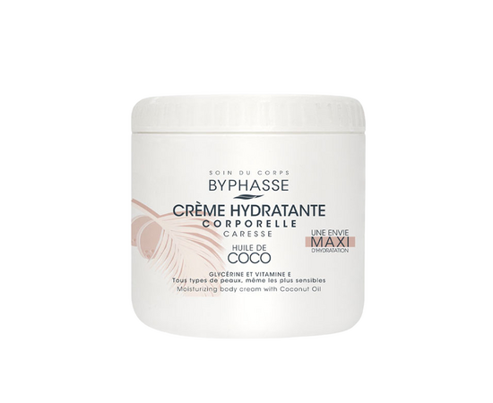 Creme hidratante corporal Byphasse - Óleo de coco - 500ML
