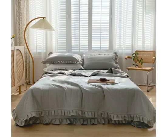 Jogo de Lençol King - Cinzenta