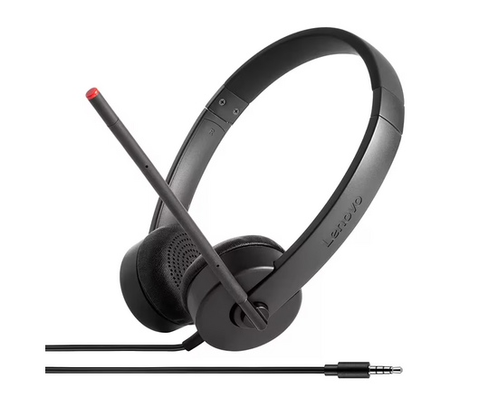 Headset Lenovo Essential Stereo Analog - Preto