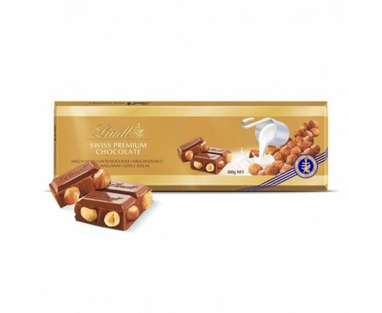 Tablete De Chocolate Gold Com Avelã 300 G - Lindt