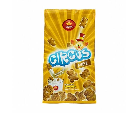 Bolacha Circus Com Mel 300 G -Vieira De Castro