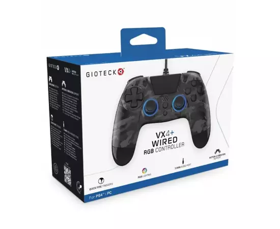 COMANDO GIOTECK VX4 CAMUFLADO COM FIOS PS4 | PC