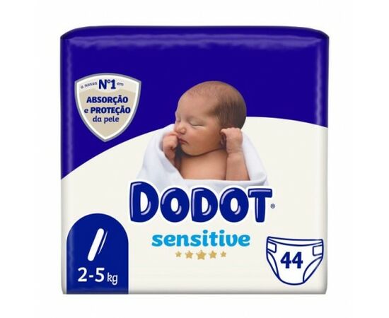 Fraldas Dodot Sensitive T 1 (2-5kg) 44 Un
