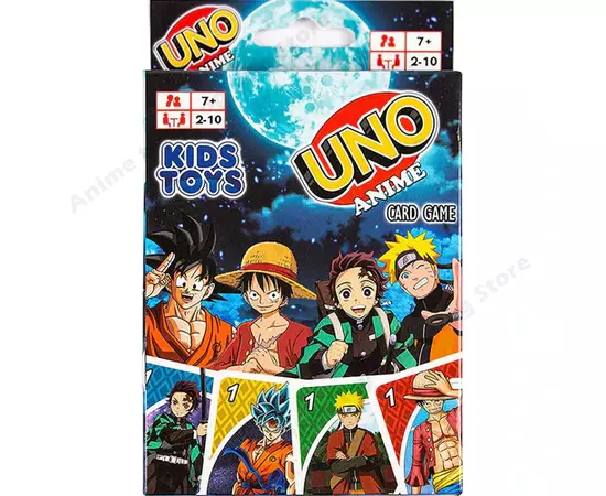 UNO JOGO DE CARTAS ANIMES - NARUTO / ONE PIECE / DRAGON BALL