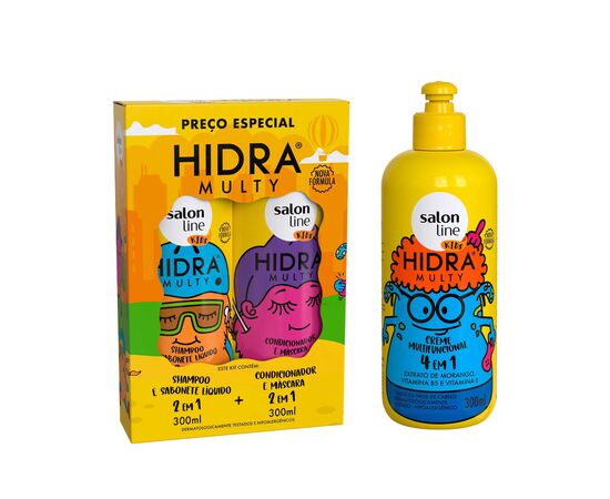 Kit Infantil Hidra Multy Kids Shampoo + Condicionador + Creme