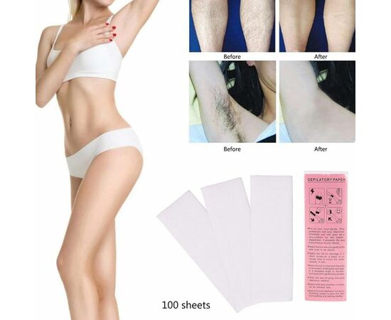Papel depilatório para cera 100 UN