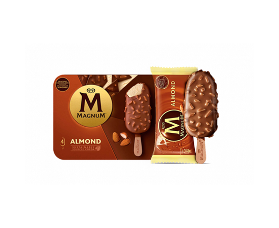Gelado Chocolate & Amêndoa 4 X 100 Ml - Magnum
