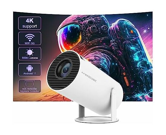 Mini Projetor Portatil 5G Wifi 6 BT 5.0 Android 11