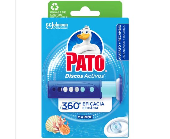 Pato Discos Sanitários Ativos Gel Dispensador + Recarga Marinho 1 un
