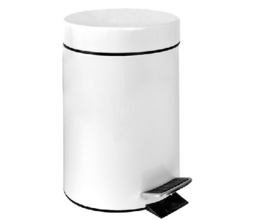 Balde de Lixo Com Pedal e Cubo Removível Branco - 20L
