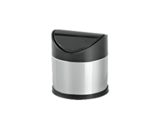 Balde de Lixo inox de com Tampa Rotativo Flora - 3L