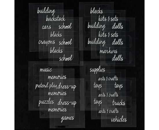 Etiquetas de Identificação Transparente  - The_Home_Edit - Criança