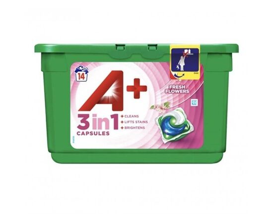A+ Detergente Capsulas 3 Em 1 Fresh Flowers 14 D